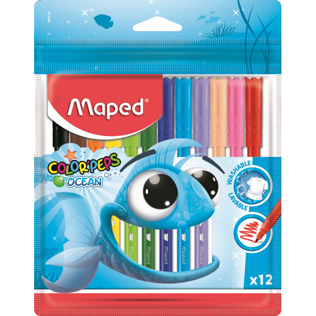 Фломастеры Maped 845720 color peps ocean 12шт