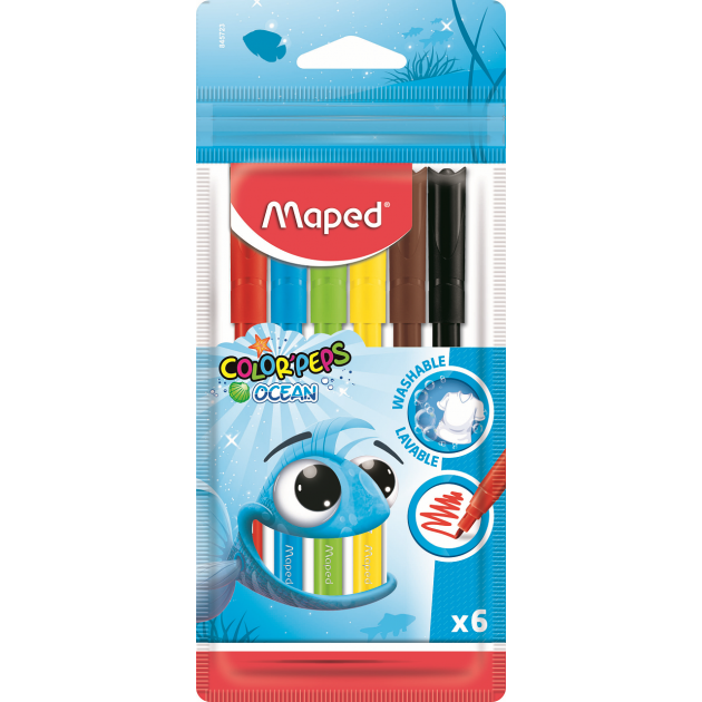 Фломастеры Maped 845723 color peps ocean 6 шт