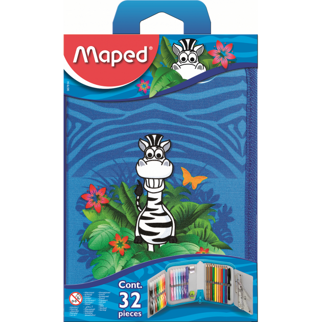 Пенал с наполнением Maped 967814 jungle