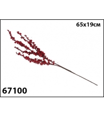 Елочное украшение russian winter веточка с ягодами красный 65х19 см Marko Ferenz...