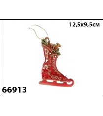 Елочное украшение grande конек красный 12 5х9 5 см Marko Ferenzo 66913