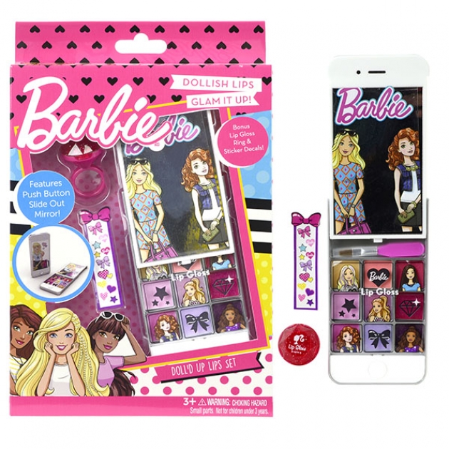 Игровой набор детской косметики для губ barbie Markwins 9708451