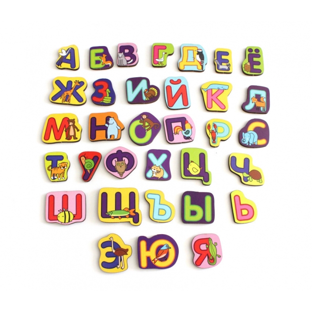 Магнитный алфавит русский животные Мастер игрушек Р87507