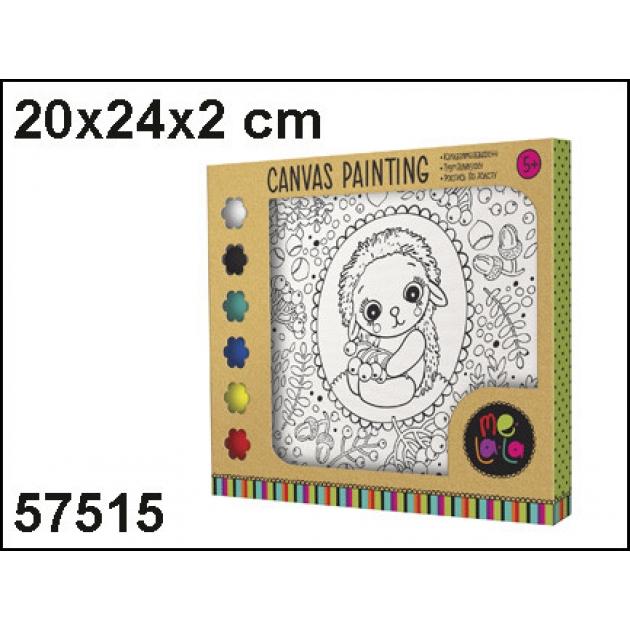 Роспись по холсту ёжик plusha 20x20 см Melala 57515