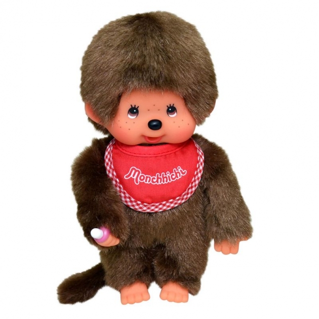 Мягкая игрушка мальчик в красном слюнявчике мончичи 20 см Monchhichi 255010