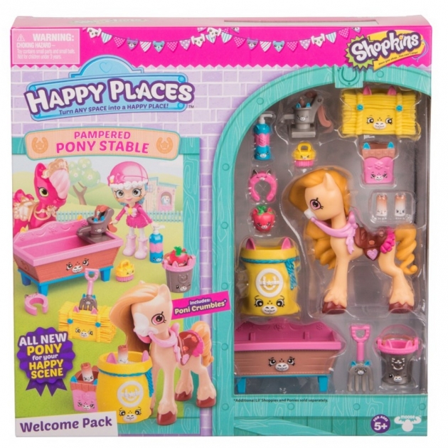 Игровой набор happy places роскошная конюшня для пони Shopkins 56685