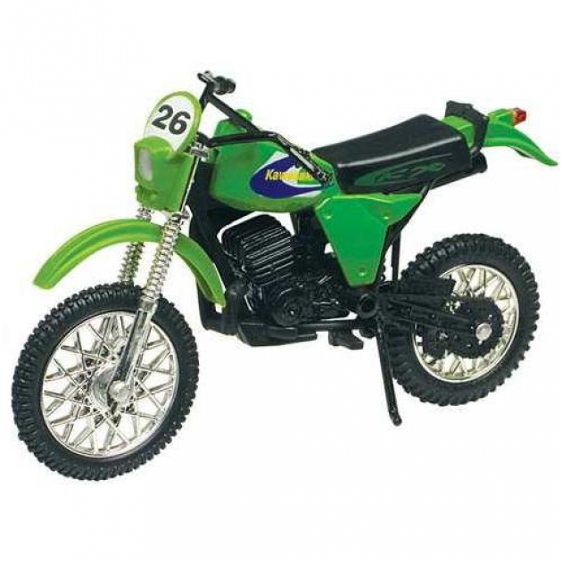 Модель мотоцикла kawasaki kdx250 зеленая Motormax