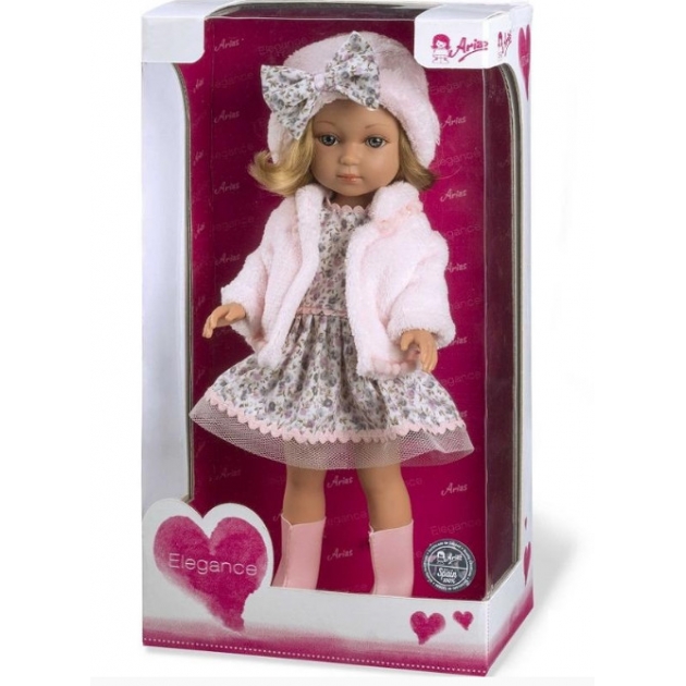 Кукла в платье шапочке и ботиночках 36 см Arias Т11074