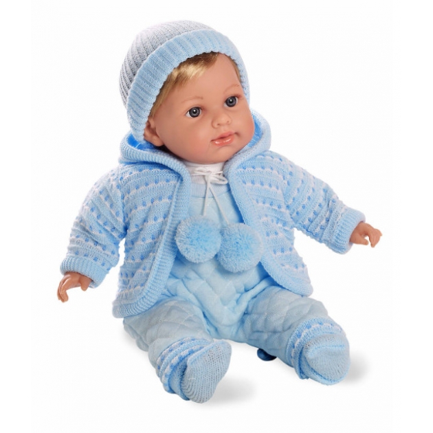 Кукла в голубом комбинезончике 42 см Arias Т11102
