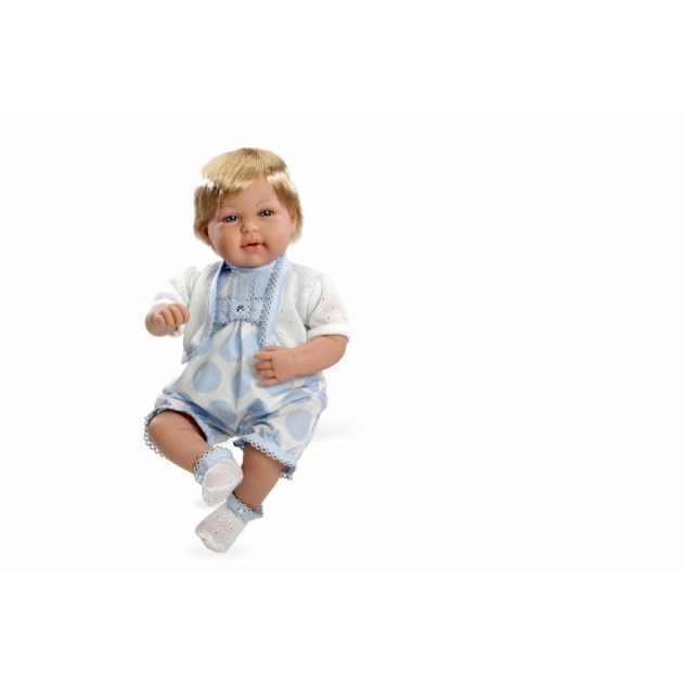 Кукла с кристаллами swarowski в голубой одежде 45 см Arias Т11134