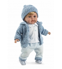 Мягкая кукла elegance с соской функциональная в голубой одежде 42 см Arias Т11128