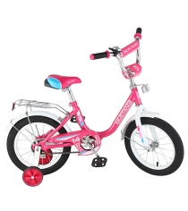 Детский велосипед 14 Mustang g-тип розовый/белый