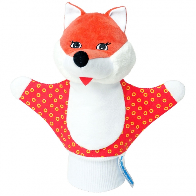 Игрушка рукавичка лисичка в красном наряде Мякиши Р28422