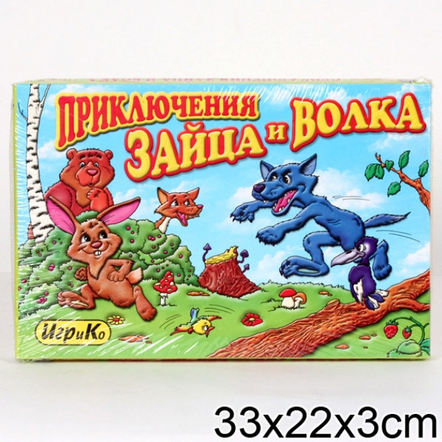 Игра настольная приключения зайца и волка ИгриКо 6016 ИГРИКО