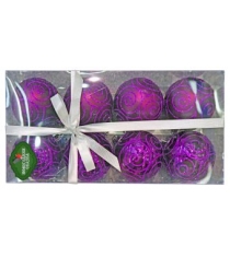 Набор шаров новогодняя сказка фиолетовый 6 см 8 штук Новогодняя сказка 972346