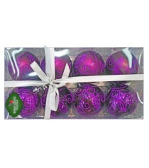 Набор шаров новогодняя сказка фиолетовый 6 см 8 штук Новогодняя сказка 972347