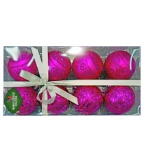 Набор шаров новогодняя сказка розовый 6 см 8 штук Новогодняя сказка 972349