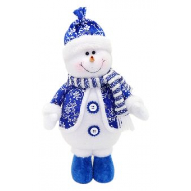 Кукла снеговик синий 30 см Новогодняя сказка 972421