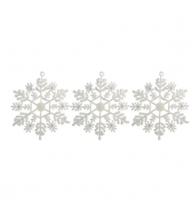 Набор подвесок снежинка 10 см 3 штуки Новогодняя сказка 973401