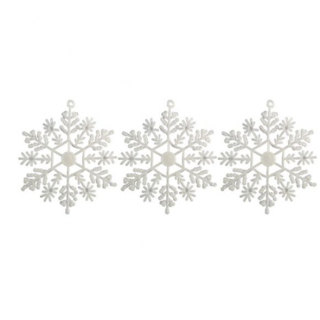 Набор подвесок снежинка 10 см 3 штуки Новогодняя сказка 973401