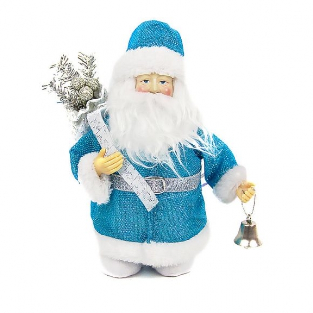 Кукла дед мороз 20 см синий Новогодняя сказка 973727