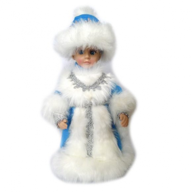 Кукла музыкальная снегурочка в голубом 30 см Новогодняя сказка 973521