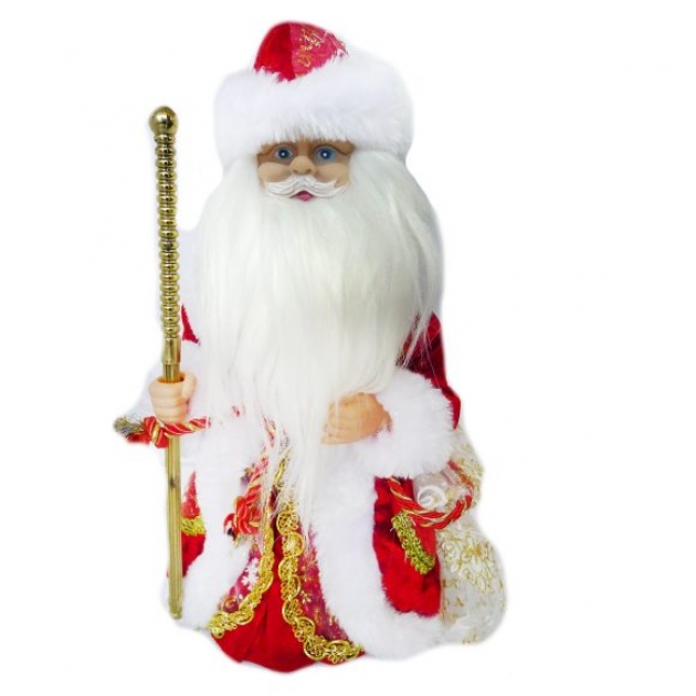 Кукла музыкальная дед мороз в красном 30 см Новогодняя сказка 973527