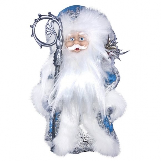 Кукла музыкальная дед мороз в голубом 30 см Новогодняя сказка 973522