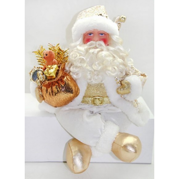 Кукла дед мороз 43 см золото Новогодняя сказка 949209