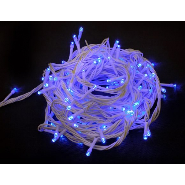 Гирлянда электрическая 100 led синее свечение 8 реж Новогодняя сказка 971607