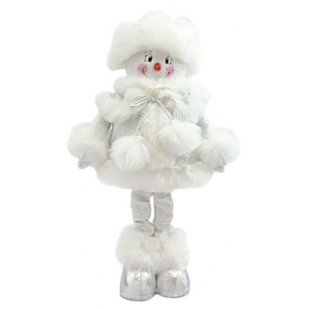 Кукла снеговик 50 см серебро Новогодняя сказка 972006