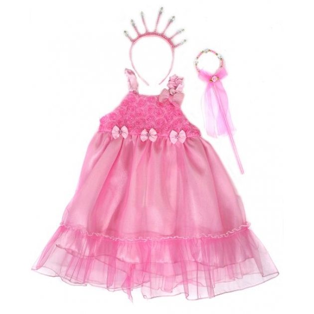 Костюм принцесса платье 56 см ободок палочка Новогодняя сказка 972133