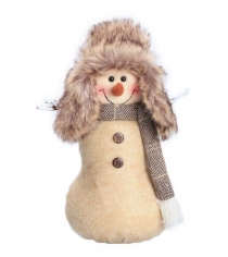 Кукла снеговик весельчак 32 см беж Новогодняя сказка 972377...