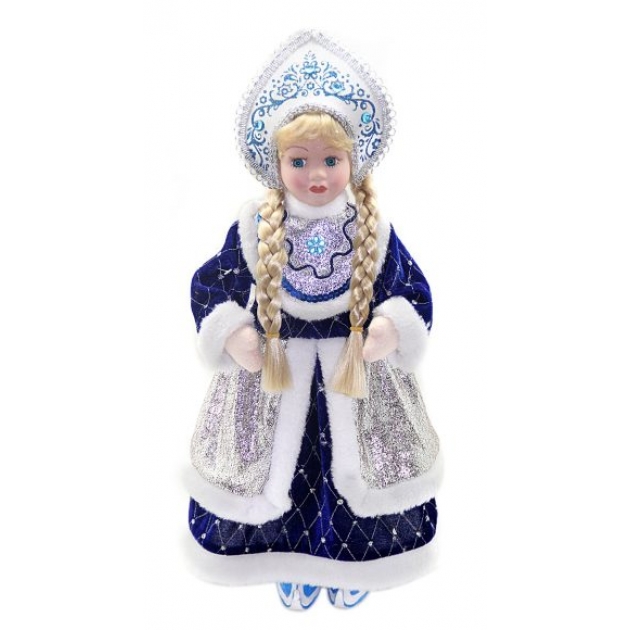 Кукла снегурочка 43 см под елку син Новогодняя сказка 972400