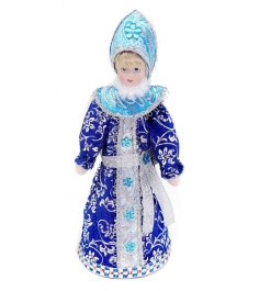 Кукла снегурочка 20 см под елку син Новогодняя сказка 972405...