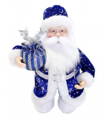 Кукла дед мороз 20 см под елку син Новогодняя сказка 972427