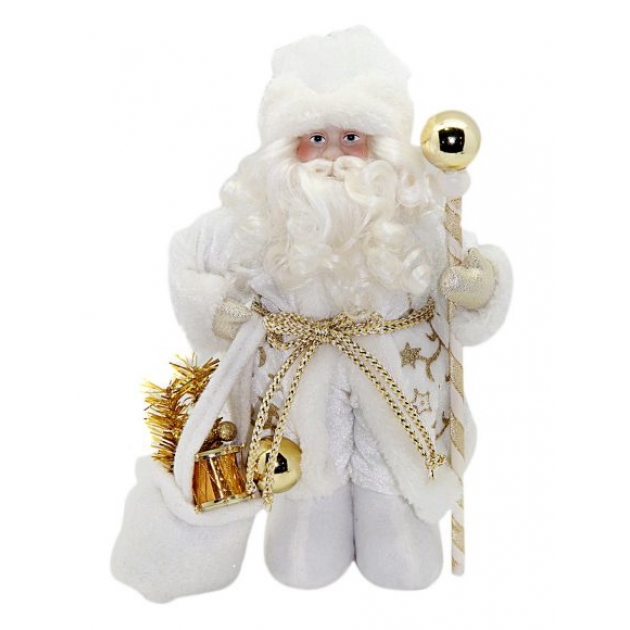 Кукла дед мороз 33 см под елку золото Новогодняя сказка 972431