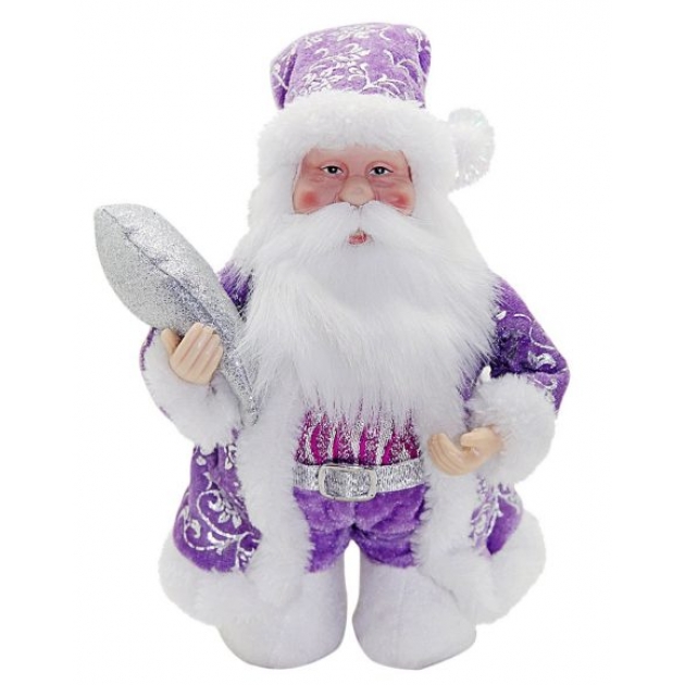 Кукла дед мороз 20 см под елку фиолет Новогодняя сказка 972435