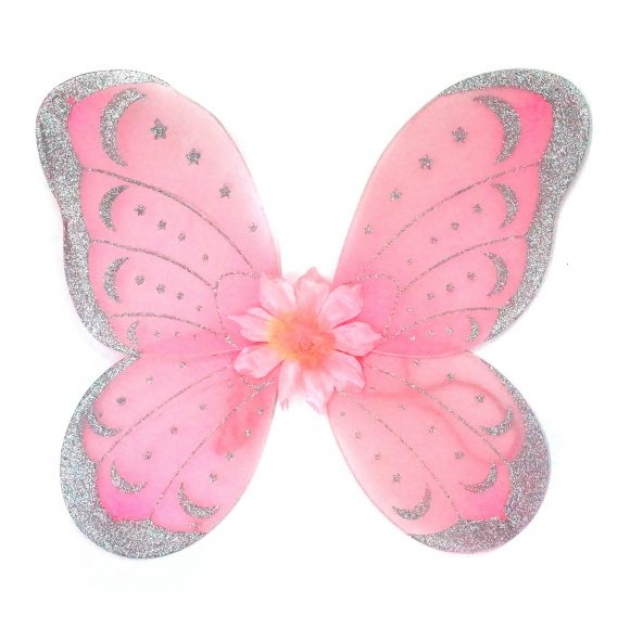 Приставные крылья бабочки 47х40 см роз Новогодняя сказка 972578