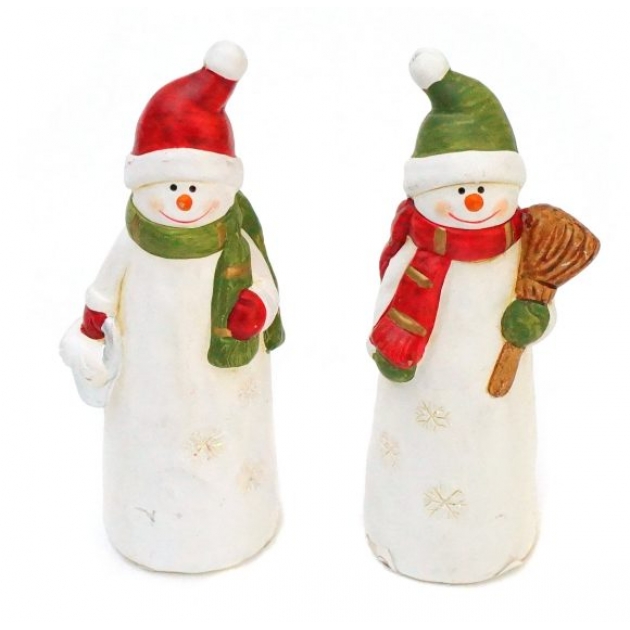 Сувенир снеговик 11 см керам в ассорт Новогодняя сказка 972788