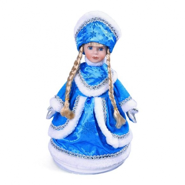 Кукла снегурочка 35 см голуб Новогодняя сказка 973012