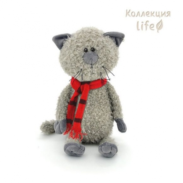 Кот обормот в шарфике 30 см Оранж OS067/30
