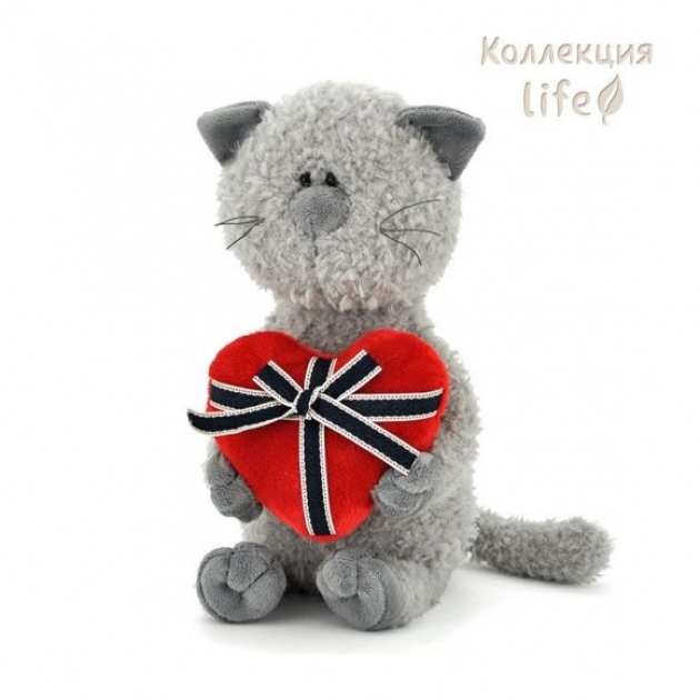 Кот обормот с сердцем 45 см Оранж OS080/45