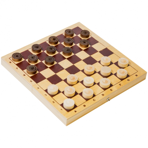 Шашки деревянные с доской Орловские шахматы D-2