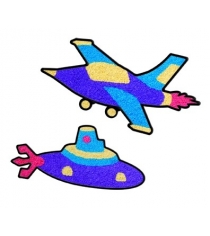 Шариковая масса витраж самолет и подводная лодка 4 цвета Paulinda 072495-4