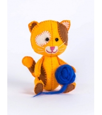 Текстильная игрушка котёнок рыжик Перловка пфд-1059...