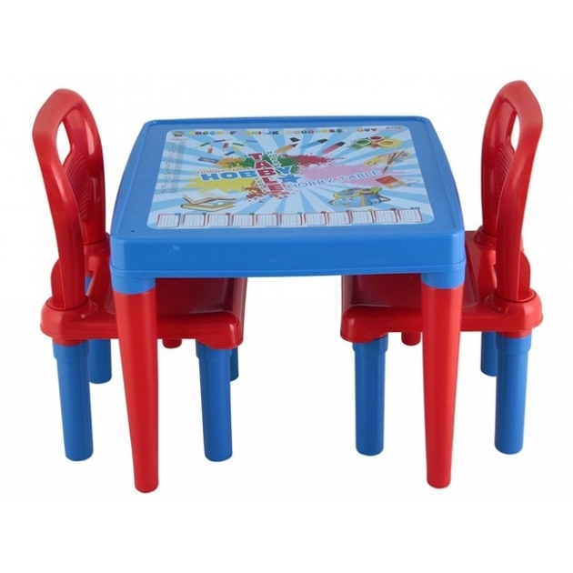 Комплект детской мебели стол и 2 стула голубой Pilsan 03-414