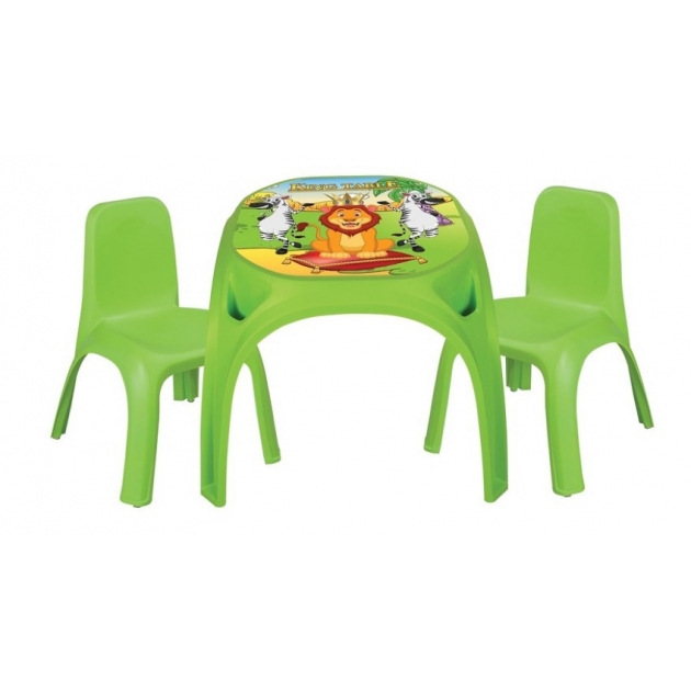 Комплект детской мебели king стол и 2 стула зеленый Pilsan 03-422