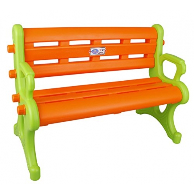 Скамейка детская child bench зеленый оранжевый Pilsan 06-143