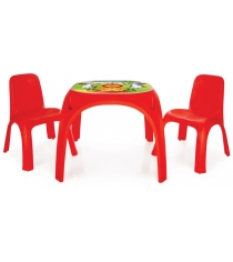 Комплект детской мебели king стол и 2 стула красный Pilsan 03-422...